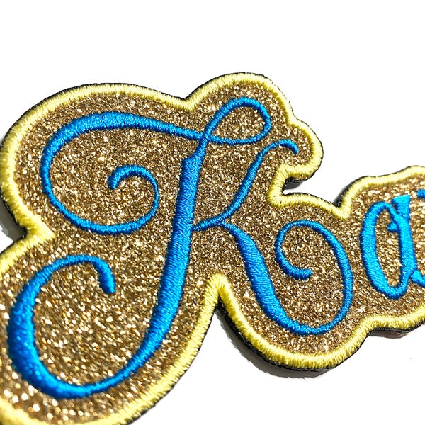 Custom name patch - Personalized embroider patch - Iron-On patch - Kids - sparkly - Glitter - Bride - Groom - bridal - Brilloso - nombre