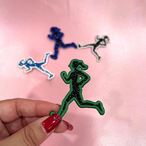 Pista de Atletismo - Zapato - Parche Personalizado Sports Fly - Termoadhesivo - Niños - Brillante - Brillantina - Parche - Brilloso Angel Team