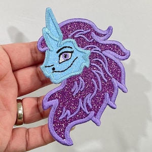 Drache inspiriert Sisu - Raya und der letzte Drache - Glitzer Aufnäher - zum aufbügeln -