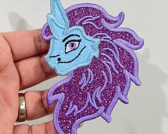 Op draken geïnspireerde Sisu - Raya en de laatste draak - sprankelende patch - opstrijkbaar -