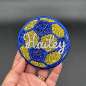 Personalized  soccer glitter ball Iron On Patch - sport - Adorable - round -speed - roll