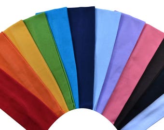 Solid Blank Cotton Stretch Headbands Excellent for Embroidery and Heat Transfer Materials - 2.5 INCHES Wide