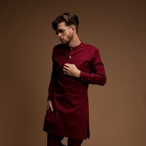Burgundy Tunic Dress Etsy