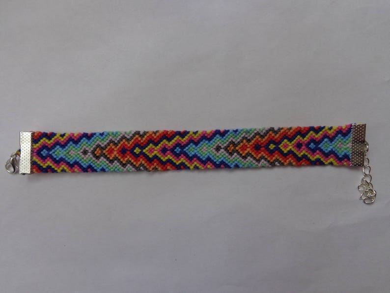 friendship bracelet. Multicolor beaded bracelet made of cotton threads