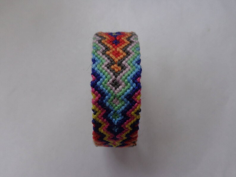 friendship bracelet. Multicolor beaded bracelet made of cotton threads