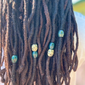 Dalmatian Stone Loc Bead,  Gemstone Loc Jewelry