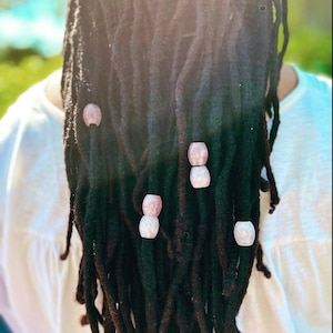 Kaiersi 41 Pcs Dreadlocks Loc Hair Jewelry Crystal Gemstone Wire Wrapped  Pendant Spiral Hair Beads Hair Cuffs Hair Rings Hair Accessories for locs