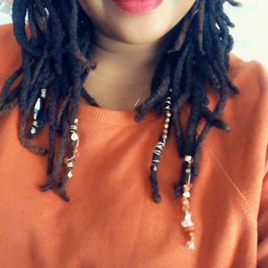 Earth Tone Loc Jewelry Gift Set | Pencil Size, Dread Beads