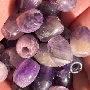 Amethyst Loc Bead,  Gemstone Loc Jewelry