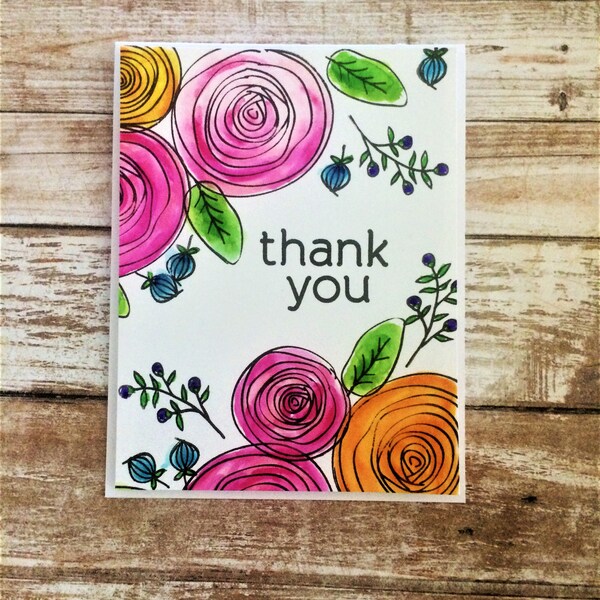 Unique thank you cards etsy