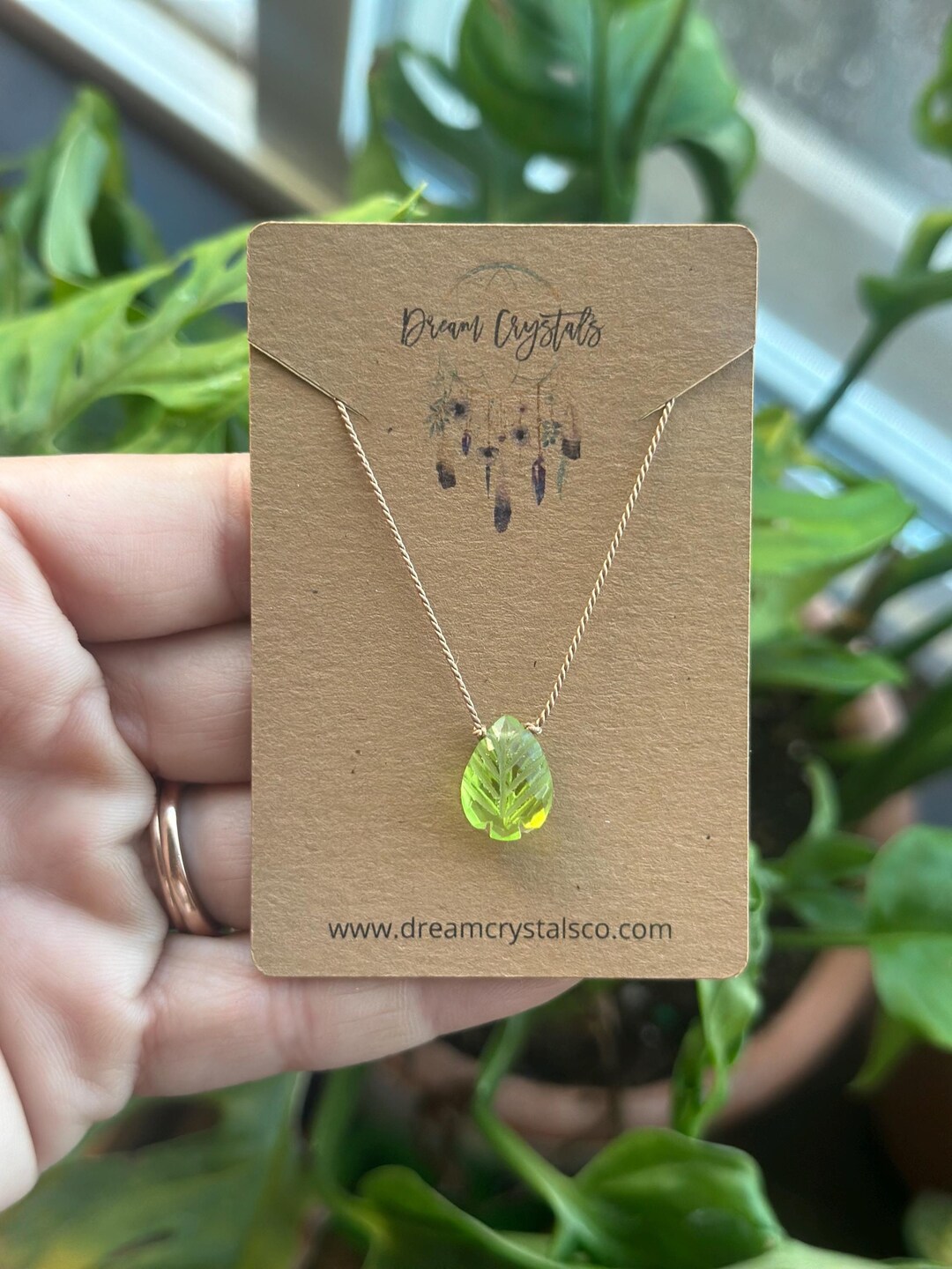 Unbe-LEAF-ily Beautiful! Peridot Leaf and Branch Pendant main image 0