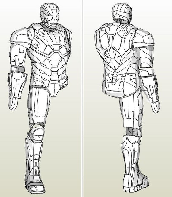 War Machine Mark 6 Full Armor Avengers Endgame Pepakura Files