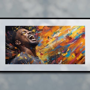 Printable Wall Art | Black Man | Wall Art | Pop Art | Digital Painting