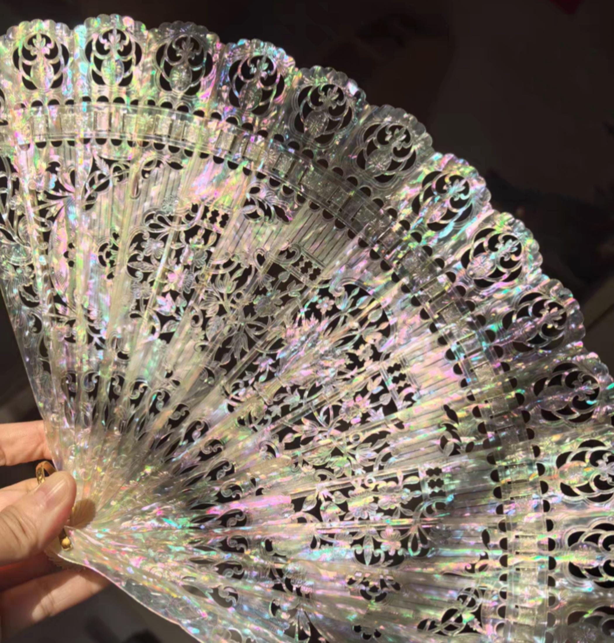 Luxury Mother of Pearl Hand Fan,natural shell,Carved Floral Pattern Bridal Wedding Fan,Gift For Her