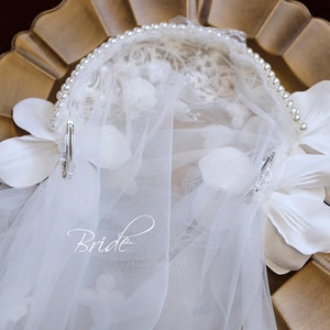 Pearl Veil,juliet Cap Veil,ivory Elegant Veil,chapel Wedding Veil ...