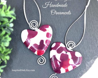 Decorazioni cuore rosso 3cm 8pz
