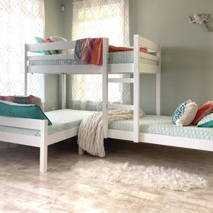 L Shaped Bunk Bed Etsy