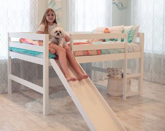 Hudson Full Loft Bed with Slide