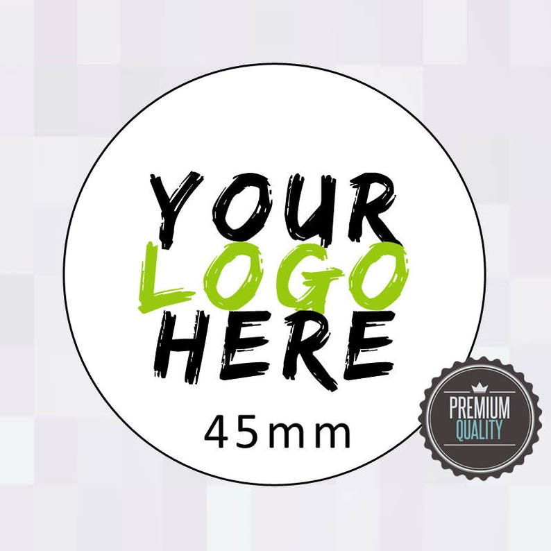 Round Printed Stickers 45mm Custom Logo Labels Personalised Etsy UK