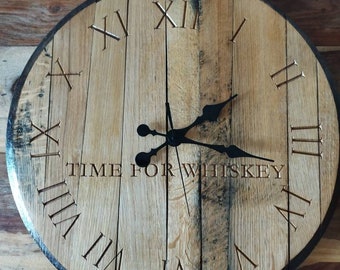 Irish Whiskey Barrel Wall Clock
