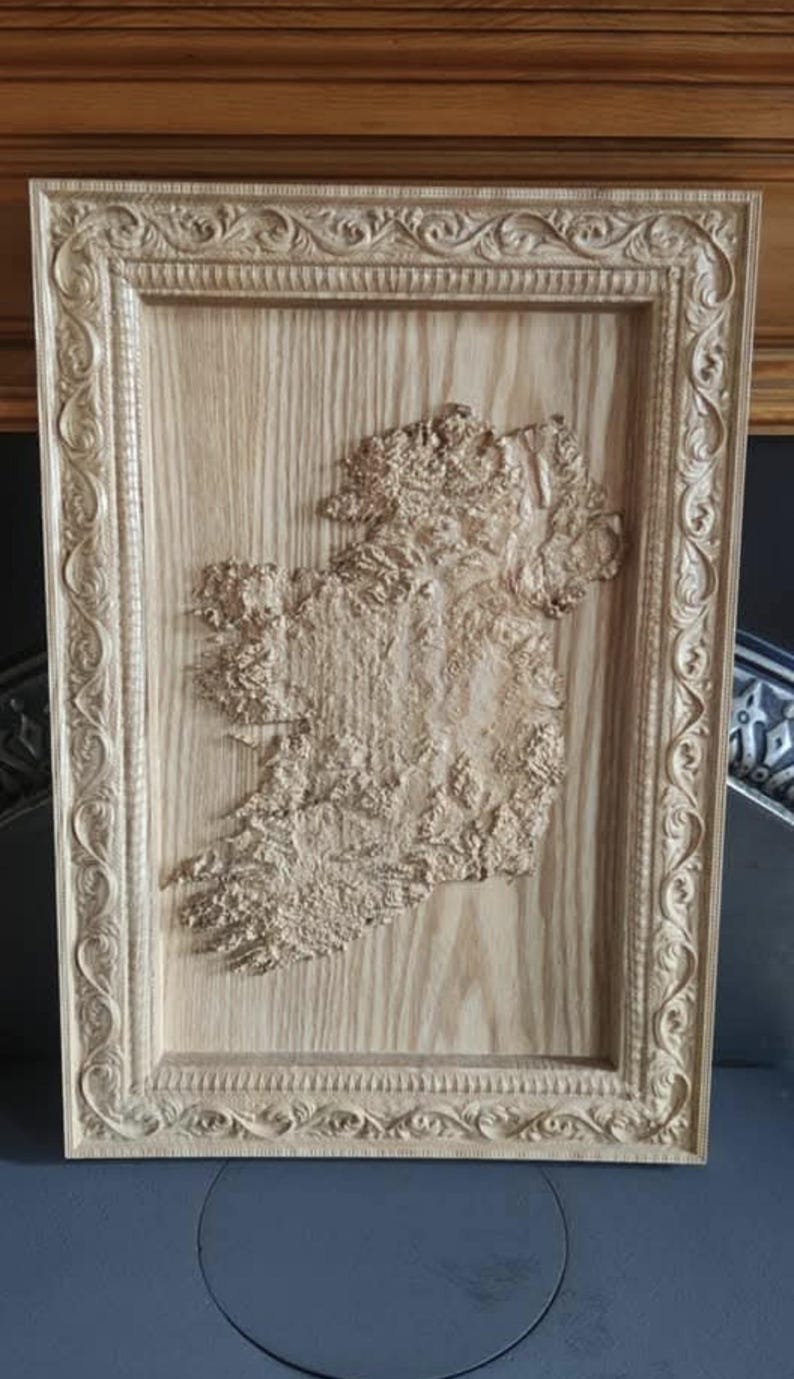 Topographic Ireland,stl File, CNC, 3D Print. - Etsy