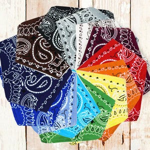 Classic Bandana Print Dog Bandana • Choose from multiple colors • Traditional Paisley Dog Bandana
