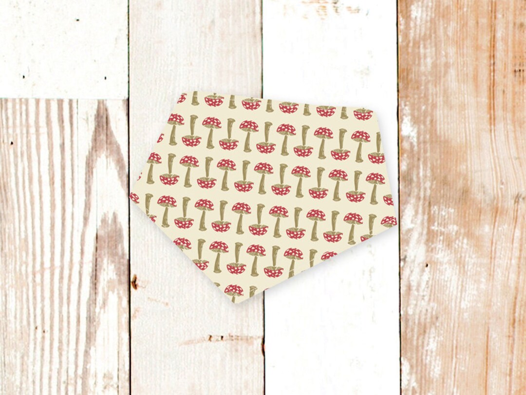 Dog Bandana mushrooms Easy Snapon Bandana for Etsy