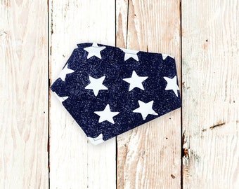 Dog Bandana "NAVY STARS" - fourth of july dog, usa dog bandana, flag dog bandana, patriotic dog bandana, stars dog bandana, july 4th dog