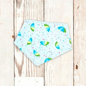 Dog Bandana &quot;Blue Umbrellas&quot; - Machine washable, easy snap-on pet bandana. Custom | Personalized | Dog Gifts | Dog Accessories | Summer
