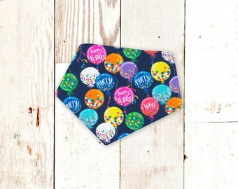 Birthday Balloons Dog Bandana • Colorful and Fun Bday Pet Bandana • Happy Birthday • Dog Birthday Party • Rainbow • Confetti • Celebration