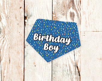 Birthday Boy Dog Bandana • Custom Happy Birthday Dog Bandana • Pet Birthday • First Birthday • Bday