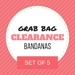 Dog Bandana CLEARANCE GRAB BAG Set of 5 - bandana for dogs, snap dog bandana, dog bandana with snaps, dog bandana sale, dog bandanas sale
