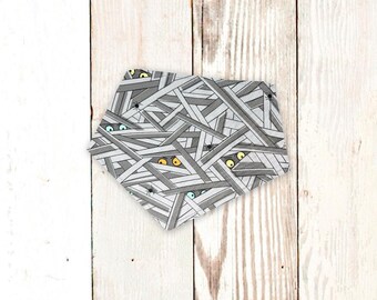 Mummy Creatures Halloween Dog Bandana – Personalized Pet Scarf with Snaps