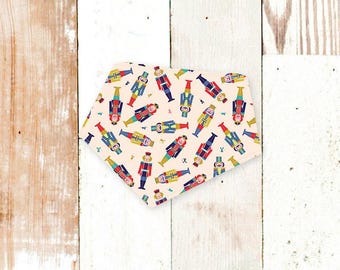 Dog Bandana • Nutcracker • Personalizable dog bandana with snaps. Machine washable pet bandana for cats or dogs. Christmas, Holiday, Xmas