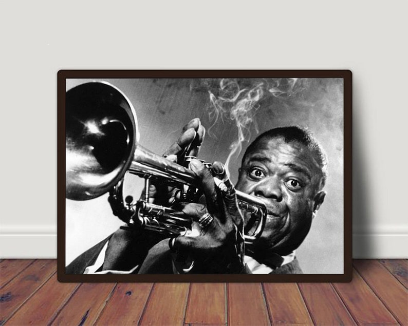 Louis Armstrong Poster Print Canvas Jazz Musician Movie | Etsy