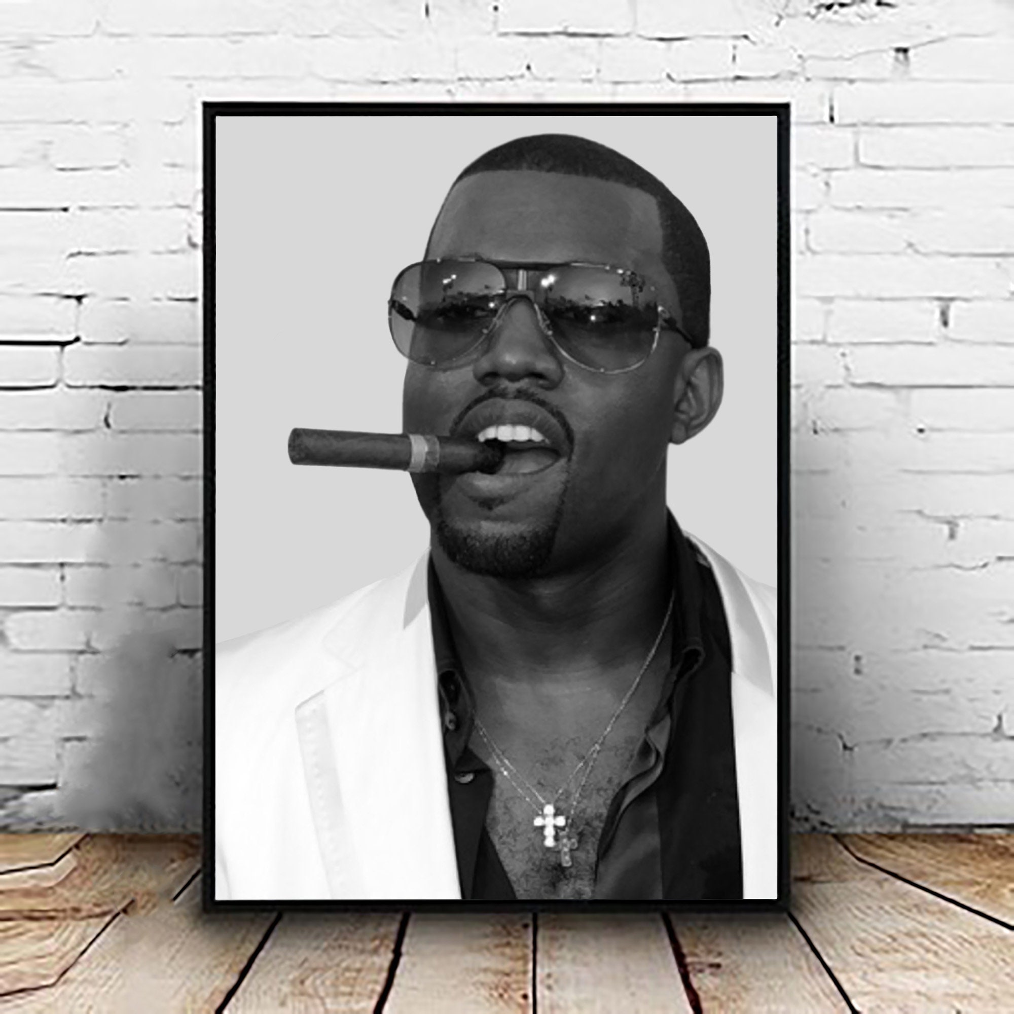 Kanye West Posters Prints Canvas American Rapper Poster Hip | Etsy