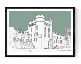 Farnham Castle Art Print, A Contemporary Drawing