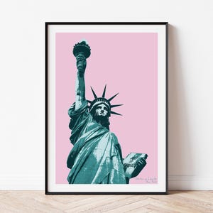 Statue of Liberty Wall Art, New York City Art Print, NYC Pop Art, Modern New York Poster