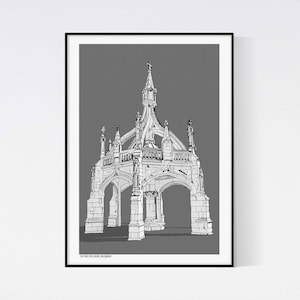 The Poultry Cross Salisbury Art Print, A Contemporary Drawing