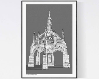 The Poultry Cross Salisbury Art Print, A Contemporary Drawing