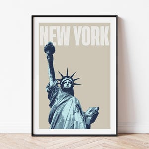 Statue of Liberty Art Print, New York City Wall Art, NYC Pop Art Print, Modern New York Poster