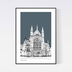 Cathedral Art Print, A Contemporary Drawing