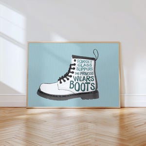 Dr Martens Boot Art Print, Doc Martens Wall Art, Indie Typographic Print, Docs, DMs Poster, 8-otworowy but