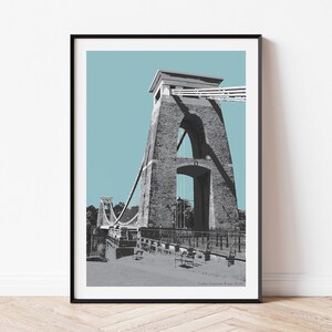 Clifton Suspension Bridge Art Print for Bristolians, Graduates, Students, Bristol Lovers, Home Decor, Bristol Pop Art Poster