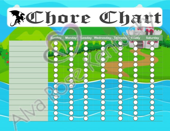 Chore Chart For Five Year Old