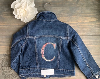 flower girl jean jacket