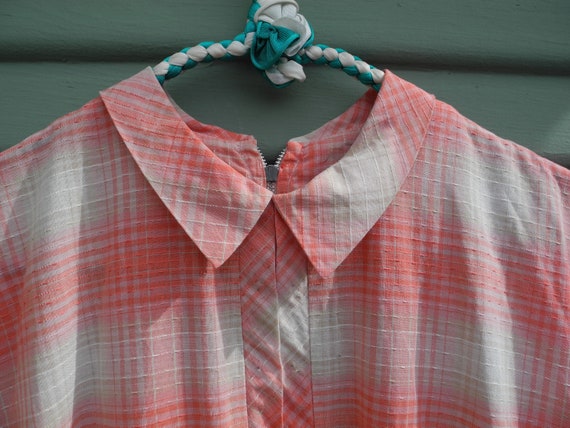50's Pink Plaid Homemade Dress - image 5