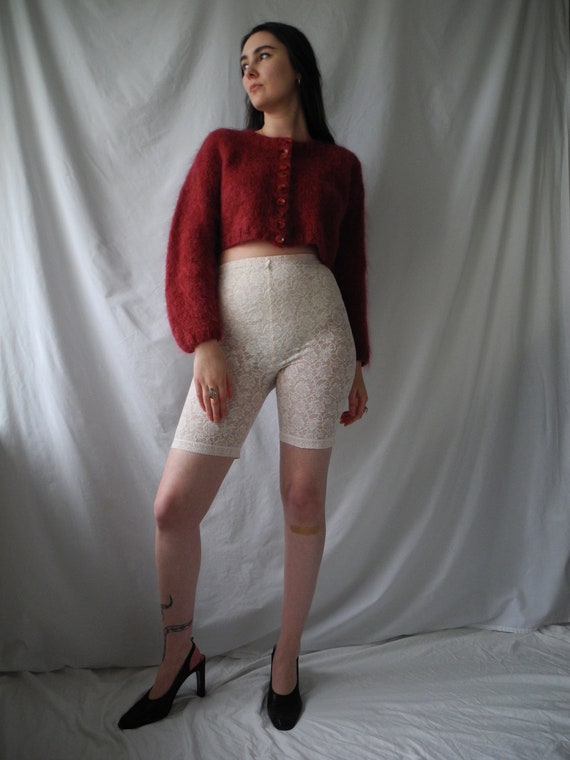 Vintage Ballet Pink Lace Bike Shorts | XS S