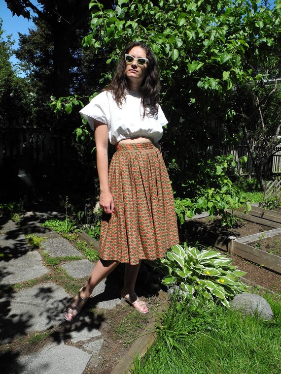 Vintage Circle Skirt Designer Sportswear Made in California XS 26