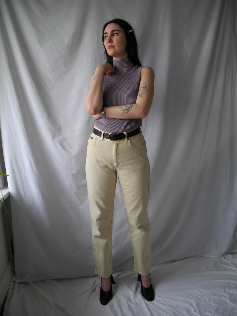 Vintage Ultra Soft Butter Yellow DKNY Jeans 28 Waist Etsy